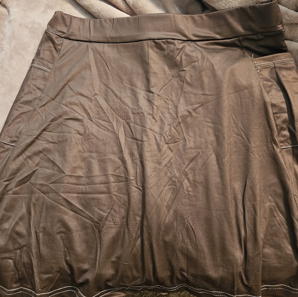 Brown athletic skort
